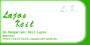 lajos keil business card